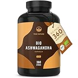 Bio Ashwagandha - 360 Kapseln (BIG PACK) - Hochdosierte 2600mg pro Tag (90 Tage)...