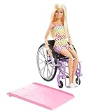 Barbie HJT13 - Puppe mit Rollstuhl und Rampe, Kinderspielzeuge und Geschenke,...