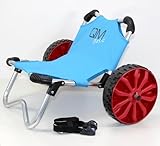 QMBasic Kajak SUP Trolley klappbar Wagen mit 2 Gurt Befestigung, Alurahmen...