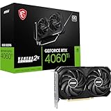 MSI GeForce RTX 4060 Ti Ventus 2X Black 8G OC Grafikkarte -NVIDIA RTX 4060 Ti, 8...