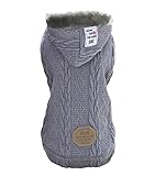 Hunde Pullover Hunde Kleidung Hoodie Wollpullover mit Mütze Winter Warmer...