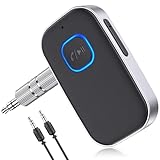 Glangeh Bluetooth Adapter Auto, Upgraded Bluetooth 5.0 Lärmminderung 3,5mm Aux...