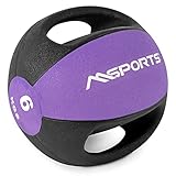 MSPORTS Medizinball Premium mit Griffe 1 – 10 kg – Professionelle...