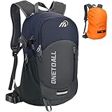 ONETOALL Diebstahlsicherer Wanderrucksack Damen 20L, Leichter Tagesrucksack...