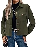 Hotouch Damen Jacke Langarm Leichte Herbstjacke Elegant Button Down Blouson...