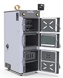 Defro Firewood Plus Holzkessel, 15 kW, Naturzugkessel für Zentralheizung,...
