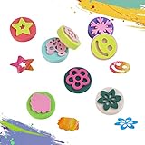 KLYNGTSK 24 Stücke Kinderstempel Schwamm Malerei Stempel Set Kinder Zeichen...