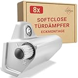 LouMaxx Softclose Türdämpfer 8er Set Möbeltürdämpfer grau – Schranktür...