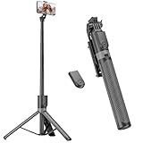 RISEOFLE 180cm Handy Stativ & Selfie Stick, Aluminium Integriertes Ausziehbares...