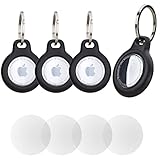 DealKits Packung mit 4 AirTag-Anhängern, kommt mit 4 Displayschutzfolien für...