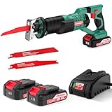 HYCHIKA Säbelsäge, 18V Akku Universalsäge, Reciprosäge mit 2x2.0Ah...