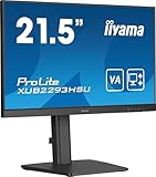 iiyama Prolite XUB2293HSU-B7 54,5cm 21,5' IPS LED-Monitor Full-HD 100Hz HDMI DP...