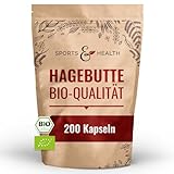 BIO Hagebutten Kapseln - 200 Kapseln Mit Hagebuttenpulver - Vegan BIO...