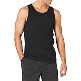 Amazon Essentials Herren Tanktop, Schmale Passform, Schwarz, M