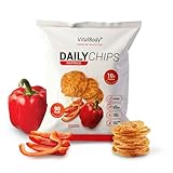 VitalBodyPLUS DailyChips, Protein Chips mit Paprika Geschmack, 6 x 25 g, Eiweiß...