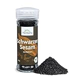 Herbaria Schwarzer Sesam bio 45g Streuer – Bio schwarzer Sesam ganze Samen –...