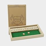 Kitchnexus Deluxe 2-Spieler Shut The Box Würfelspiel Holz Tisch Spiel Klassisch...