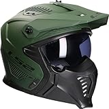 LS2, Jet/Modularhelme Motorrad DRIFTER SOLID Matt Military Green, XXL