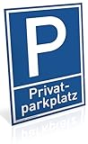 Schild Privat Parkplatz | Alu 20 x 30 cm | stabiles Alu Schild mit UV-Schutz |...