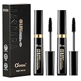 4d Silk Fiber Wimperntusche 2er-Pack Schwarz Volume Cream Mascara Mascara...