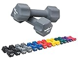 Bad Company Neopren Hanteln 2 x 4 kg grau - Kleine Hantel gummiert für Fitness...