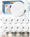 wowatt LED Einbaustrahler Flach 230V LED Spots Dimmbar IP44 Wasserdicht Außen...