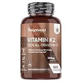 Vitamin K2 MK7-365 vegane Tabletten - 200µg je Dosis - 100% All-Trans...