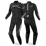 Bogotto Misano 2-Teiler Damen Motorrad Lederkombi, schwarz/grau, 36