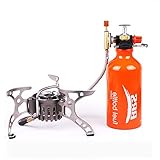 BRS-8 Multi Fuel Outdoor Kocher - Tragbarer Kerosinkocher mit faltbaren...