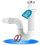 LOBENSWERK Siphon Waschbecken mit hochwertiger Aluminium Mutter - G 1 1/4” x...