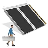 Herrselsam 61x73cm Rollstuhlrampe Belastbar bis 270KG Rollstuhlrampe mit...