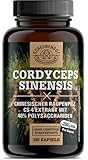 Cordyceps -1400mg je Tagesdosis- WICHTIG: 10:1 Extrakt (=14000mg reiner Cordyceps CS4 Extrakt pro Dosis) +40% bioaktive Polysaccharide -Vegan und Hochdosiert- DE SCHEUNENGUT®