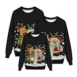 Weihnachten Pullover Set Partnerlook Pärchen Weihnachtspullover Familie Set...