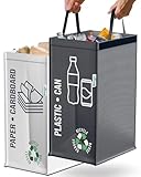 NORGGO® Mülltrennsystem 2fach – Set aus 2 Mülltrennsysteme für Plastik und...