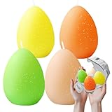 4 Stück osterkerzen eiform, osterdeko modern kerzen set,Enthält ostereier deko...
