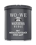 WO-WE Metallschutzlack 4in1 Metalllack Metallfarbe Metallschutzfarbe MATT W909...
