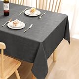 smiry Leinenoptik Tischdecke Abwaschbar Lotuseffekt Eckig 100 x 140 cm Tischtuch...