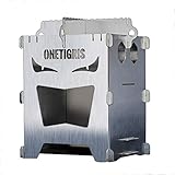 OneTigris ROCUBOID Holzofen Tragbarer Campingofen aus Edelstahl Camping Kocher...