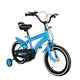 KAUITOPU 14 Zoll Fahrrad, Jungen Mädchen Kinderfahrrad für ab 3-6 Jahre,...