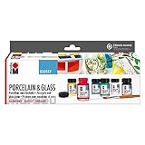 Marabu 1115000000087 - Porcelain & Glass Starter Set Glänzend, Porzellan- und...