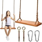 Holz Schaukelsitz für Kinder und Erwachsene,Morwealth Holzschaukel Outdoor mit...