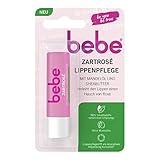bebe Zartrosé Lippenpflege (12 x 4,9 g), Lippenpflegestift mit Mandelöl &...