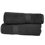 Amazon Basics 2 Badetuch für Badezimmer, farbecht, 100 % Baumwolle, weich,...