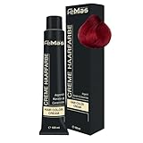 FemMas Haarfarbe Pure & Mix Rot I Professionelle Creme mit Arganöl, Keratin &...