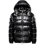 duzhengzhou Winterkapuzenjacke, warm, mittleres Gewicht, Metallic-Daunenjacke,...