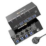 KVM Switch 2 Monitore 4 PC, KCEVE 8K@60Hz, 4K@144 Hz USB 3.0 HDMI KVM-Umschalter...