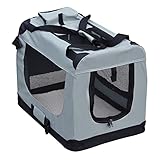 Fudajo Faltbare Transportbox für Hunde, Katzen L (70x52x50cm), robust, leicht,...