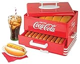 Salco Coca-Cola Hot Dog Maker - Dampfgarer und Brötchenwärmer im Diner-Stil,...