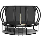 Devoko Trampolin Outdoor Ø 228/305/366/427 cm, GS-Zertifikat, Kindertrampolin...