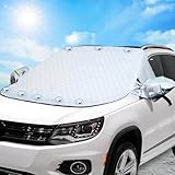 Frontscheibenabdeckung Auto, Abdeckung Windschutzscheibe Winter mit 10 Magnet...